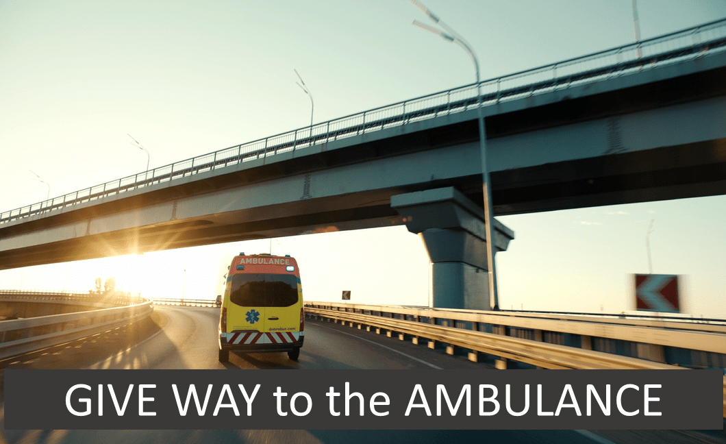 Give way to an ambulance